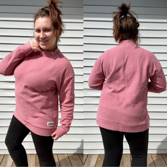 Victoria’s Secret PINK | Mauve Stadium Mock Neck Pullover | Size Small - Picture 1 of 9